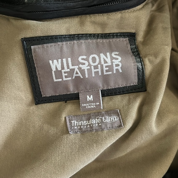 Wilsons Black Leather Thinsulate Ultra Lined Jacket - Picture 12 of 16